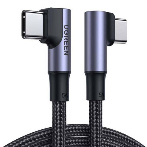 UGREEN US335 USB-C-USB-C, cablu înclinat, 5A, 100W, 1m (negru)