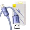 Baseus Crystal Shine Cablu USB-Lightning, 2,4A, 2m (violet)