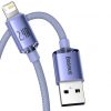 Baseus Crystal Shine Cablu USB-Lightning, 2,4A, 2m (violet)