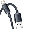 Baseus Crystal Shine Cablu USB-Lightning, 2,4A, 2m (negru)