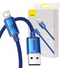 Baseus Crystal Shine Cablu USB-Lightning, 2,4A, 1,2 m (albastru)