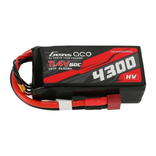 Gens Ace 4300mAh 11.4V 60C 3S1P T-Plug akkumulátor