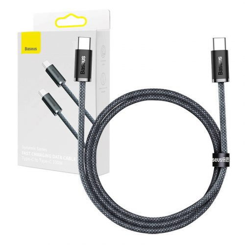 Baseus Dynamic Series Cablu USB-C la USB-C, 100W, 1m (gri)