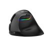 Vezeték nélküli függőleges egér Delux M618Mini BT+2.4G RGB 4000DPI (Iron Gray)