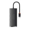 Baseus Lite Series 4 az 1-ben hub, USB-C - 4x USB 3.0 + USB-C, 25cm (fekete)