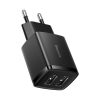 Încărcător rapid compact Baseus, 2x USB, 10,5W (negru)