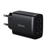 Încărcător rapid compact Baseus, 3x USB, 17W (negru)