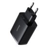 Încărcător rapid compact Baseus, 3x USB, 17W (negru)