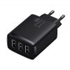 Încărcător rapid compact Baseus, 3x USB, 17W (negru)