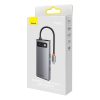 Baseus Metal Gleam Series 7 az 1-ben hub, USB-C - 3x USB 3.0 + 2x HDMI + USB-C PD + Ethernet RJ45