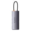 Baseus Metal Gleam sorozat 6 az 1-ben hub, USB-C - 3x USB 3.0 + HDMI + USB-C PD + VGA