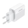 VFAN E01 hálózati töltő, 1x USB, 2,4A + USB-C kábel (fehér)