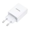 VFAN E03 fali töltő, 1x USB, 18W, QC 3.0 + USB-C kábel (fehér)