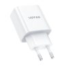 VFAN E04 hálózati töltő, USB-C, 20W, QC 3.0 (fehér)