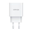 VFAN E04 fali töltő, USB-C, 20W, QC 3.0 + Lightning kábel (fehér)