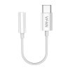 VFAN L08 USB-C és mini jack 3.5mm AUX kábel, 10cm (fehér)