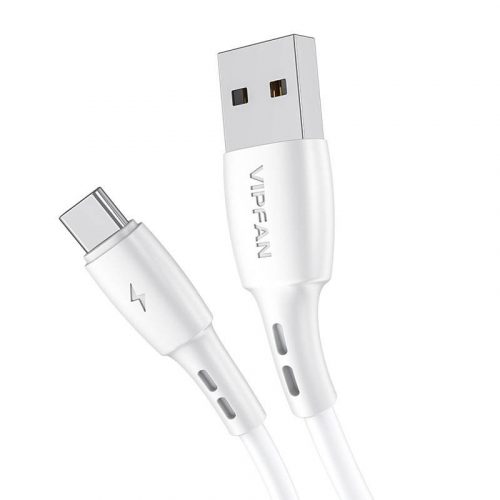 USB és USB-C kábel VFAN Racing X05, 3A, 3m (fehér)