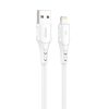 Cablu USB și Lightning VFAN Colorful X12, 3A, 1m (alb)