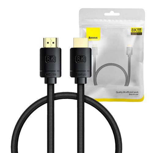 Baseus Cablu HDMI de înaltă definiție 0,5m, 8K (negru)