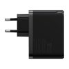 Încărcător de perete Baseus GaN USB-C + USB, 100W + cablu de 1m (negru)