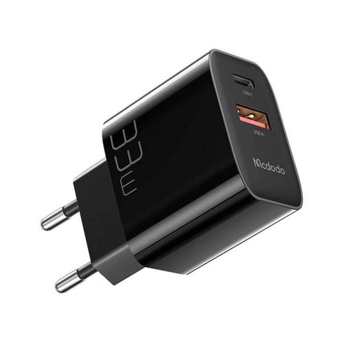 Încărcător de perete Mcdodo CH-0922 USB + USB-C, 33W + cablu USB-C (negru)