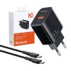 Încărcător de perete Mcdodo CH-0922 USB + USB-C, 33W + cablu USB-C (negru)