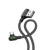 Cablu USB la USB-C Mcdodo CA-5280 LED, 0,5 m (negru)