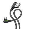 Cablu USB la USB-C Mcdodo CA-5280 LED, 1,8 m (negru)