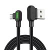 Mcdodo CA-5280 Cablu USB cu LED-uri către micro USB, 3m (negru)