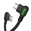 Mcdodo CA-5280 Cablu USB cu LED-uri către micro USB, 3m (negru)