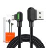 Mcdodo CA-5280 Cablu USB cu LED-uri către micro USB, 3m (negru)