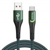 Cablu USB la USB-C Mcdodo Magnificence CA-7961 LED, 1m (verde)