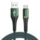 Cablu USB la USB-C Mcdodo Magnificence CA-7961 LED, 1m (verde)