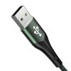 Cablu USB la USB-C Mcdodo Magnificence CA-7961 LED, 1m (verde)