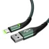 Cablu USB la USB-C Mcdodo Magnificence CA-7961 LED, 1m (verde)