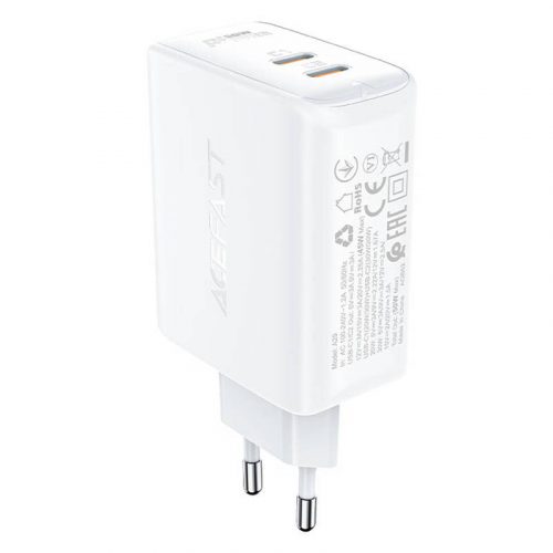 Încărcător de perete Acefast A29 PD50W GAN, 2x USB, 50W (alb)