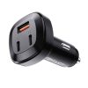 Autótöltő Acefast B3, 66W, 2x USB-C + USB (fekete)