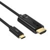 Cablu HDMI USB-C Choetech CH0019, 1,8 m (negru)