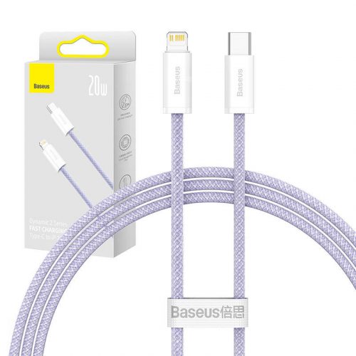 Baseus Dynamic 2 Cablu de încărcare USB-C la Lightning, 20W, 1m (violet)