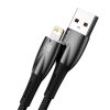 Baseus Glimmer USB - cablu de încărcare Lightning, 2,4A, 1m (negru)