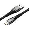 Baseus Glimmer USB - cablu de încărcare Lightning, 2,4A, 1m (negru)