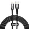 Baseus Glimmer USB - Lightning töltőkábel, 2.4A, 2m (fekete)