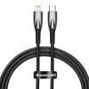 Baseus Glimmer Cablu de încărcare USB-C la Lightning, 20W, 1m (negru)