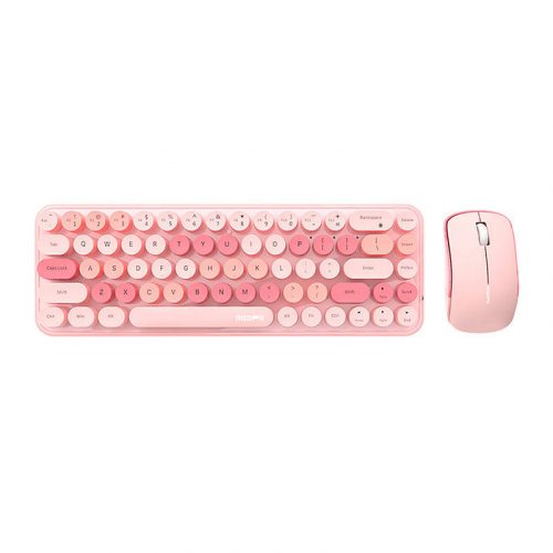 Set tastatură wireless + mouse MOFII Bean 2.4G (roz)