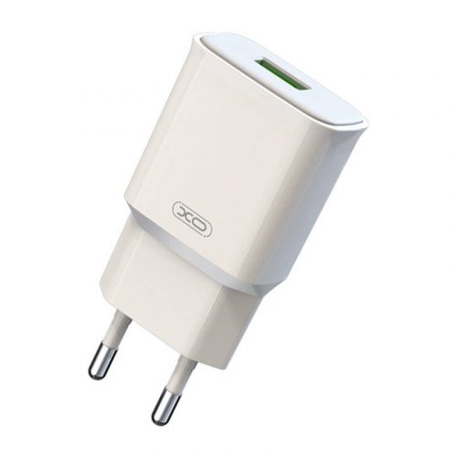 Încărcător de perete XO L92D, 1x USB, 18W, QC 3.0 (alb)