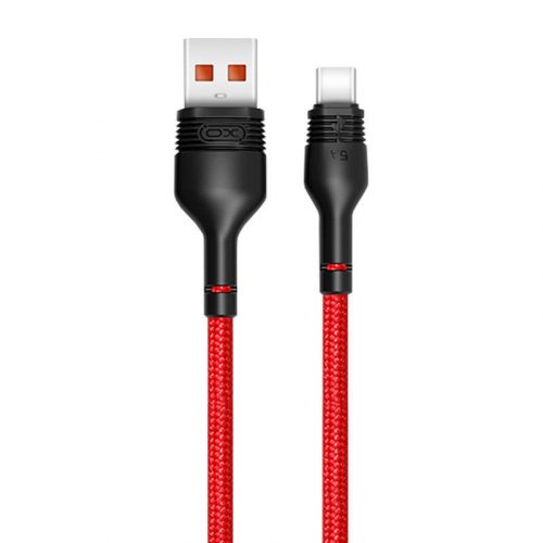 Cablu USB la USB-C XO NB55 5A, 1m (roșu)