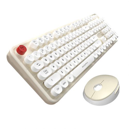 Set tastatură wireless + mouse MOFII Sweet 2.4G (Alb-Beige)