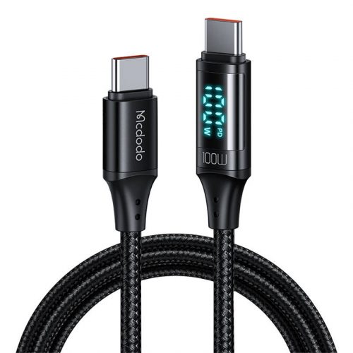 Mcdodo CA-1100 Cablu USB-C la USB-C, 100W, 1,2 m (negru)