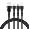 3in1 USB USB-C / Lightning / Micro USB kábel, Mcdodo CA-6960, 1.2m (Fekete)