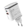 Încărcător de perete LDNIO A2423C USB, USB-C + USB-C - cablu Lightning